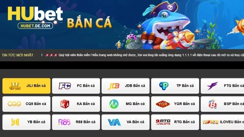 Các đối tác uy tín hợp tác cùng bắn cá HUBET