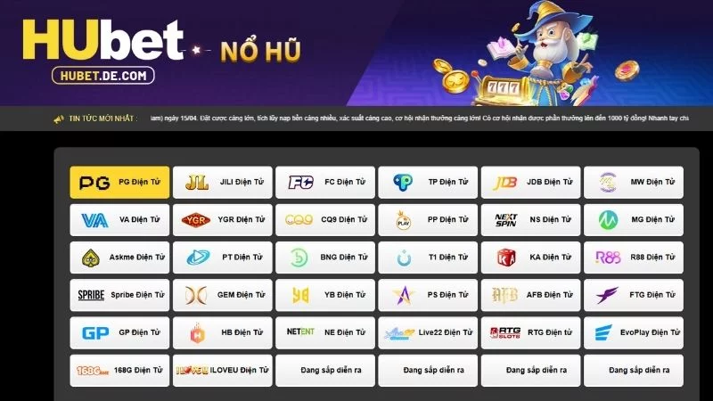 3 sảnh nổ hũ ăn khách nhất hiện nay tại HUBET